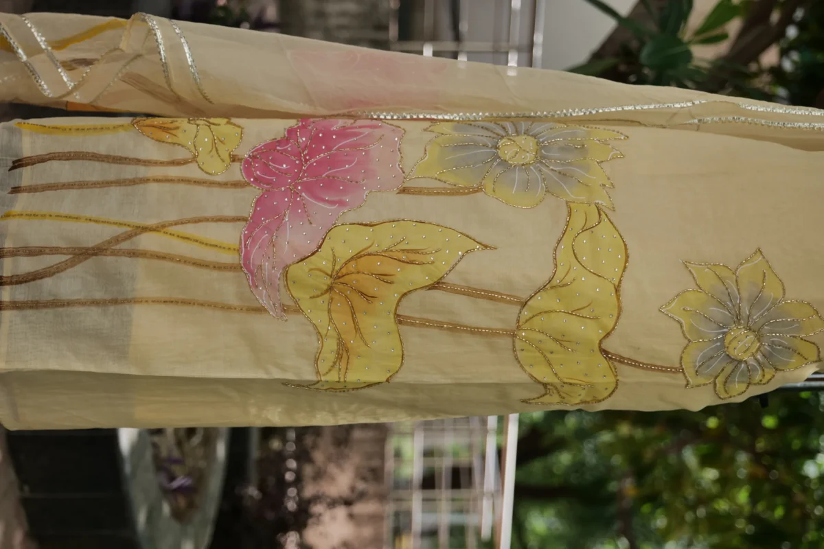 Mal Chanderi Hand Brush Work Suits - Image 3