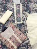Cotton Print with Handwork Neck and Embroidery Dupatta