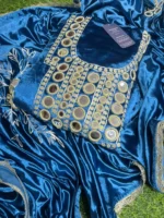 Velvet Mirror Neck with Velvet Dupatta - Image 3