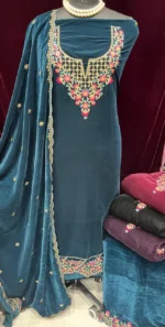 Velvet with Embroidery