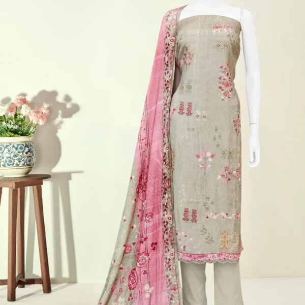 Pashmina Digital Print with Emb